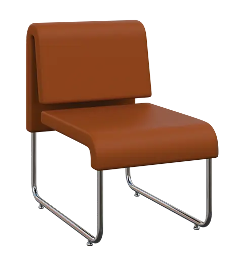 FLEXI LOUNGE, židle, ekokůže oranžová